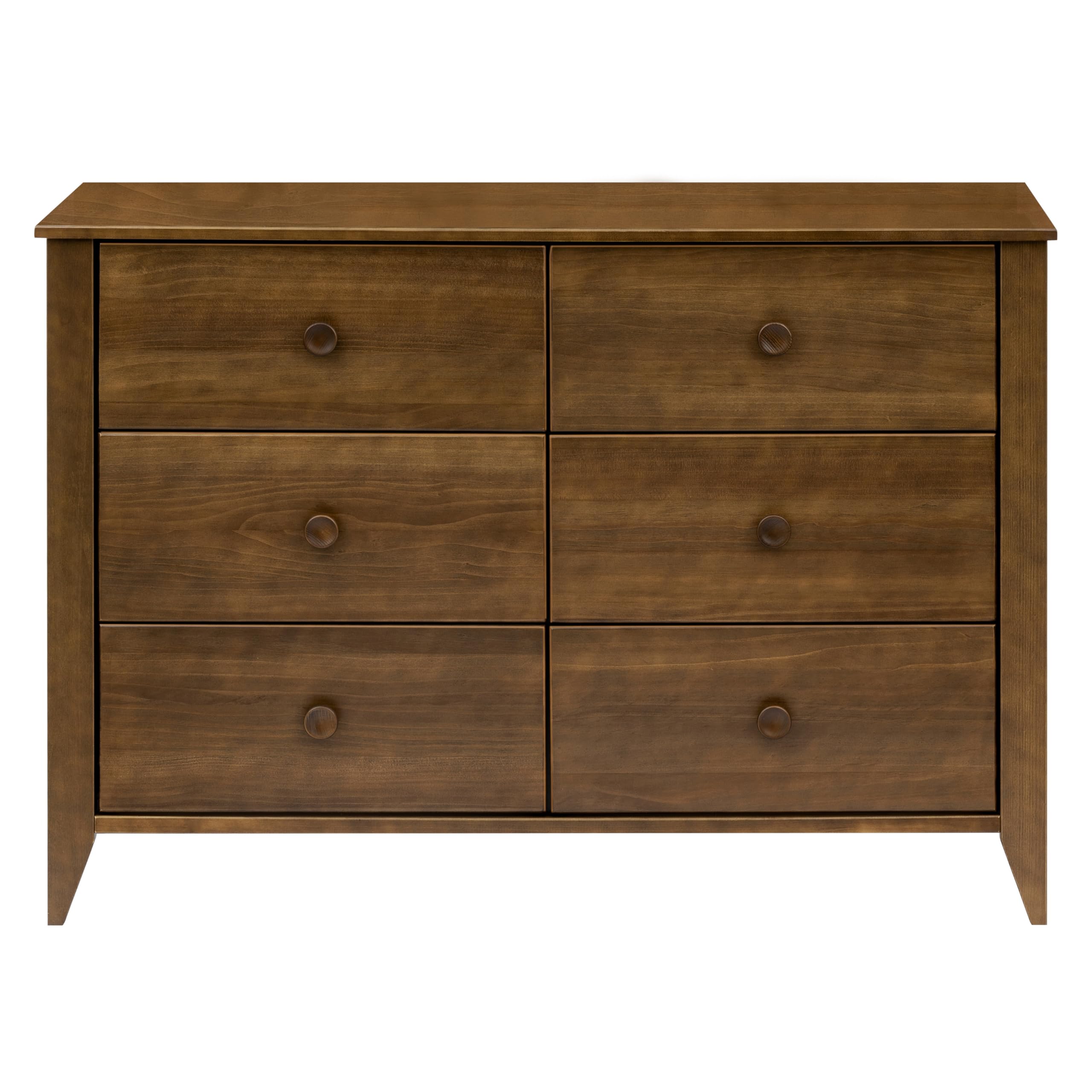 Babyletto Sprout 6-Drawer Double Dresser in Natural Walnut - Greenguard Gold Certified Eco-Friendly Nursery Furniture for Baby & Kids Room Organization