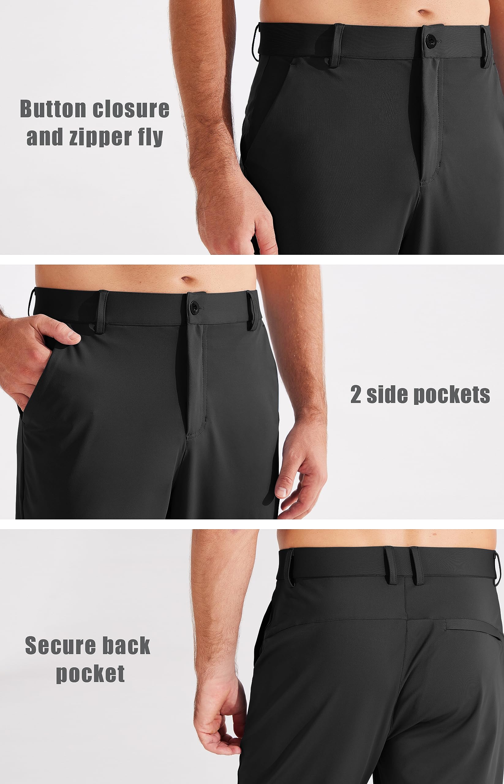 **Libin Men's 4-Way Stretch Golf Joggers with Pockets - Slim Fit Sweatpants for Work, Athletic, Casual & Yoga | Comfortable Dress Pants for Golf, Office & Outdoor Activities**