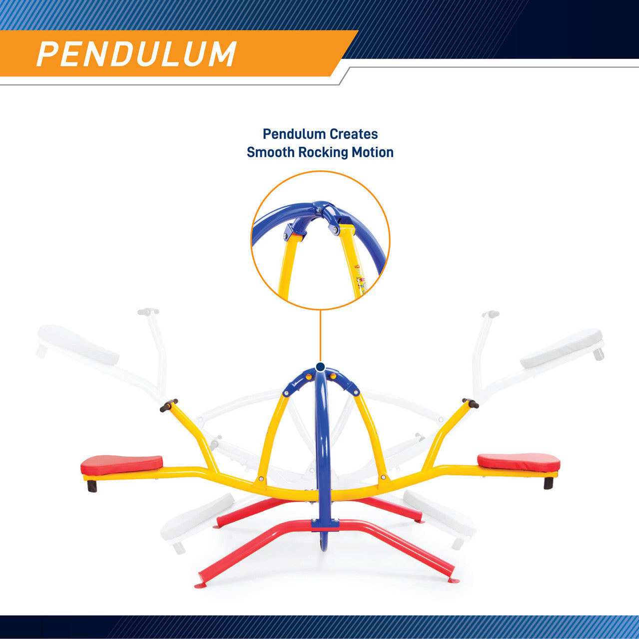 Gym Dandy Pendulum Teeter Totter TT 320 - Kids Balance Board for Indoor/Outdoor Play, Exercise & Sensory Development - Perfect for Home, School & Therapy Use