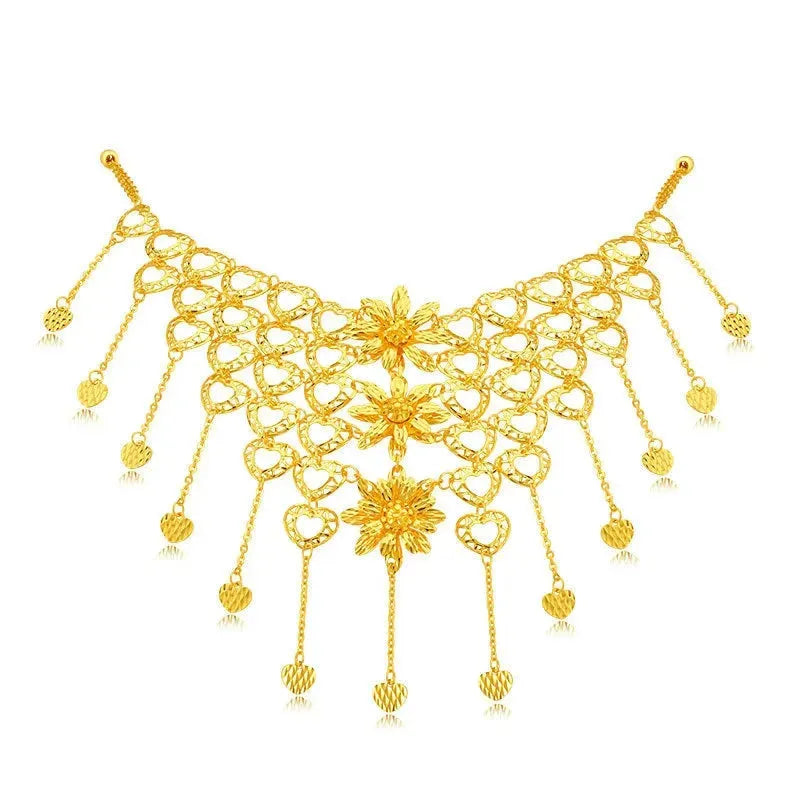 24K Pure Gold Necklace Real AU 999 Solid Gold Chain for Women - Classic Trendy Fine Jewelry for Party, Wedding & Special Occasions - Elegant & Upscale Gift 2023