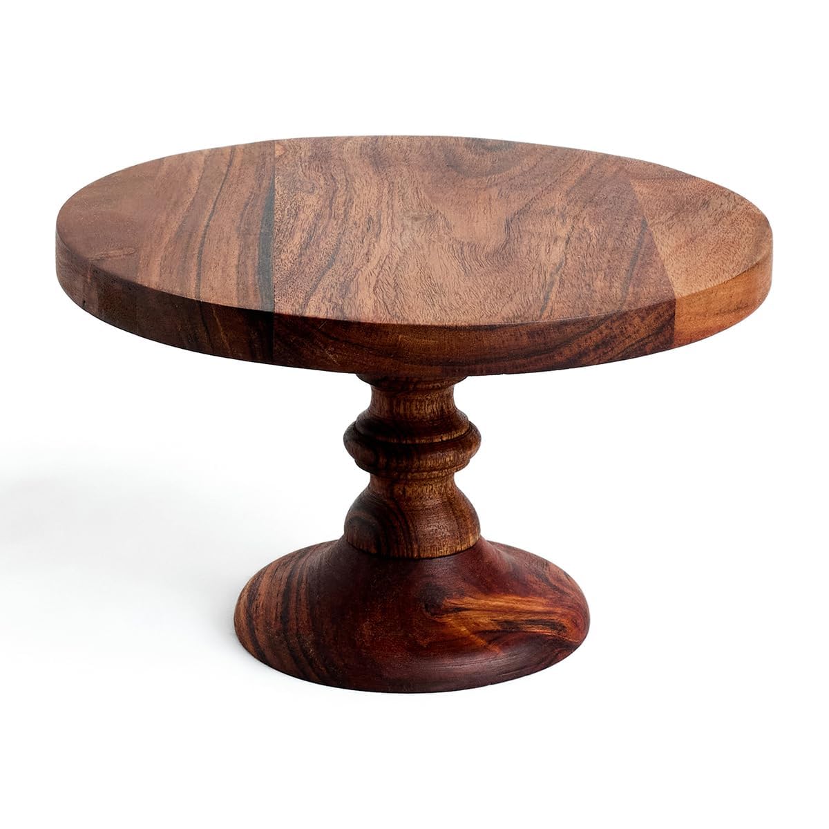 Webbs Brown Birch Folding Cake Stand - Wooden Multipurpose Serving Tray for Pizza, Desserts, Pastries & Snacks | Perfect for Parties, Tea Time & Kitchen Display