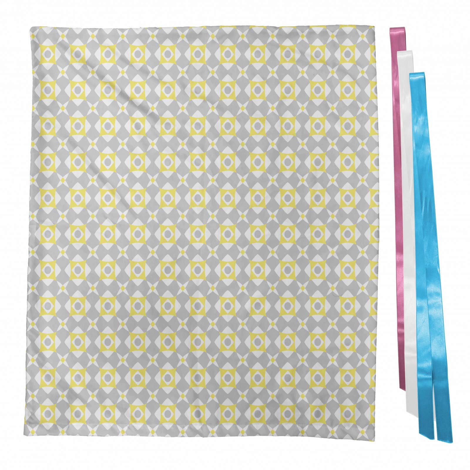 Ambesonne Grey Yellow Gift Bag with Ribbons - Party Favors & Gifts