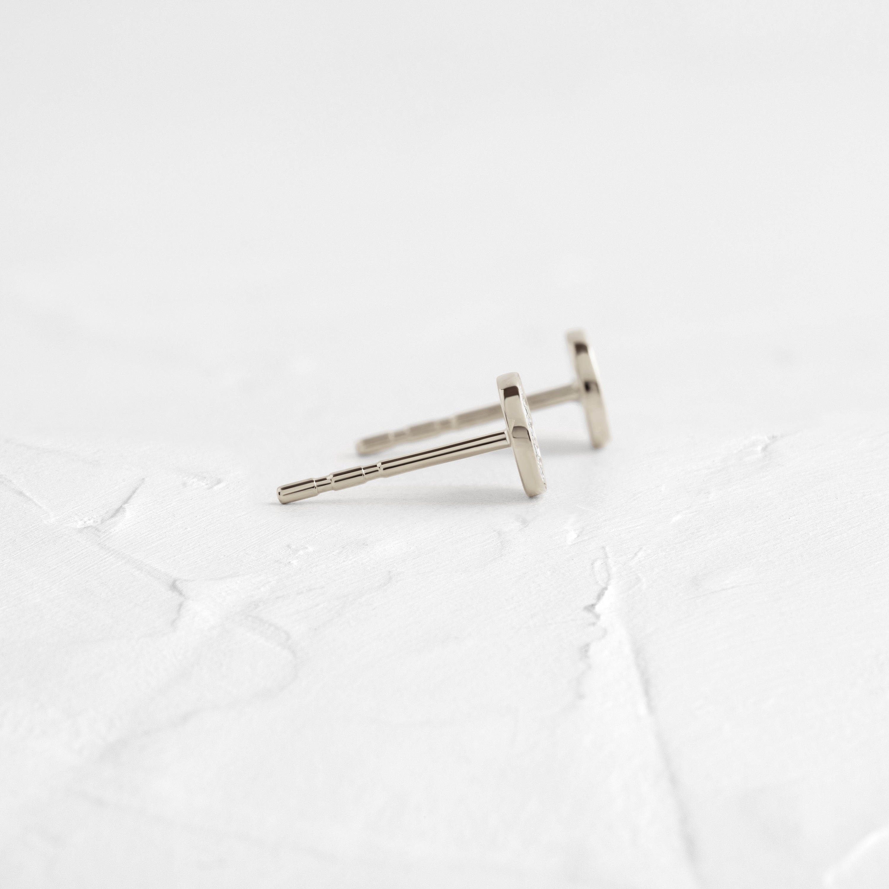 Diamond Mini Disc Stud Earrings for Women - 14K Gold Plated Cubic Zirconia Earrings - Perfect for Everyday Wear, Parties & Gifts