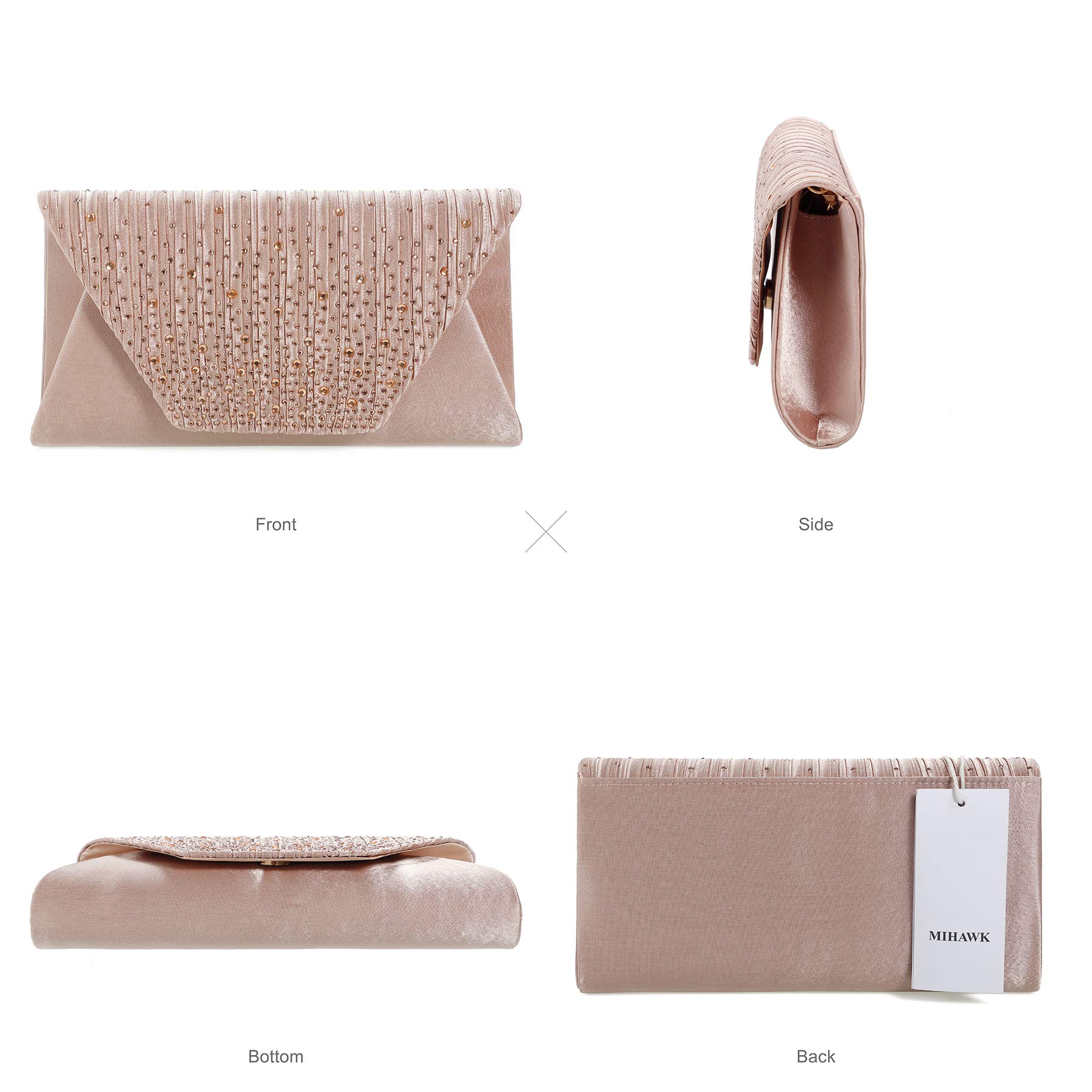 Mihawk Women's Evening Clutch Purse & Handbag - Elegant Wristlet Bag for Parties, Weddings & Special Occasions | Fashionable Women's Accessories for Night Out & Formal Events
