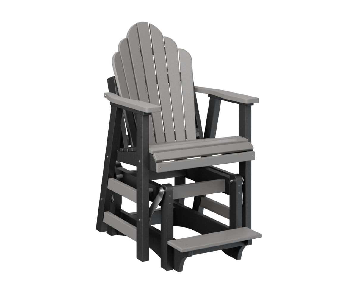 Berlin Gardens Cozi Back Single Counter Glider - Outdoor Patio Swivel Bar Stool for Kitchen Island, Deck & Poolside Relaxation