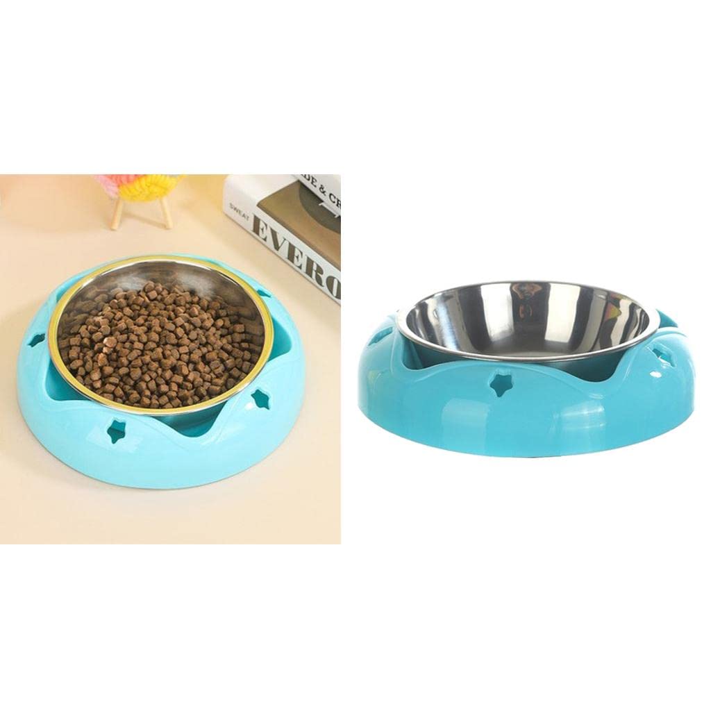 Stainless Steel Pet Bowl for Dogs & Cats - Lyla Travel Food Dish, Non-Slip & Durable, Blue - Perfect for Home, Outdoor, Camping & Travel Use