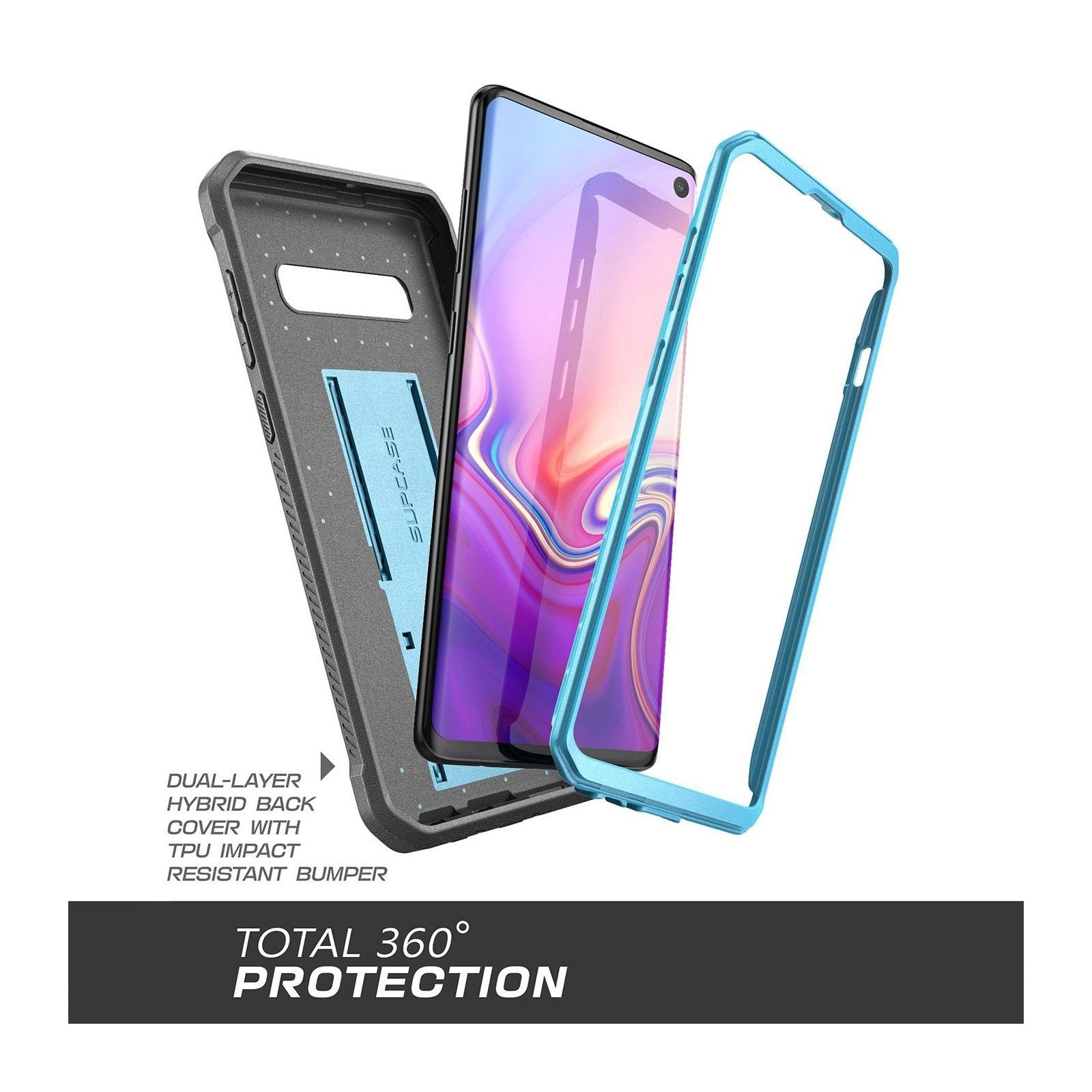 Samsung Galaxy S10 Unicorn Beetle Pro Heavy Duty Rugged Holster Case - Shockproof, Drop Protection, No Screen Protector - Blue - Perfect for Outdoor, Work & Extreme Sports