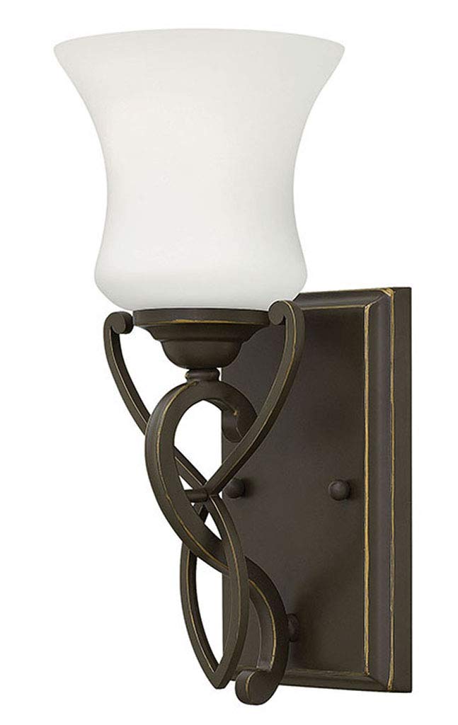 Hinkley Brooke Collection Transitional One Light Bathroom Vanity Fixture in Olde Bronze - Perfect for Modern and Classic Bathroom Decor