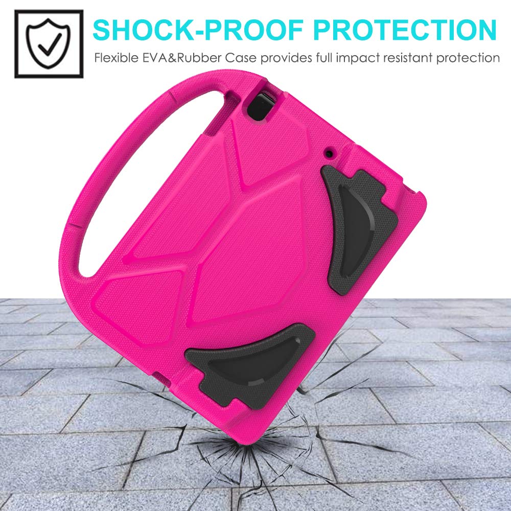 SUPLIK Shockproof Kids iPad Case for iPad 5th/6th Gen (9.7-inch 2017/2018), iPad Air 2 & iPad Pro 9.7 - Durable Protective Cover with Handle Stand & Screen Protector (Pink) | Perfect for School, Travel & Home Learning