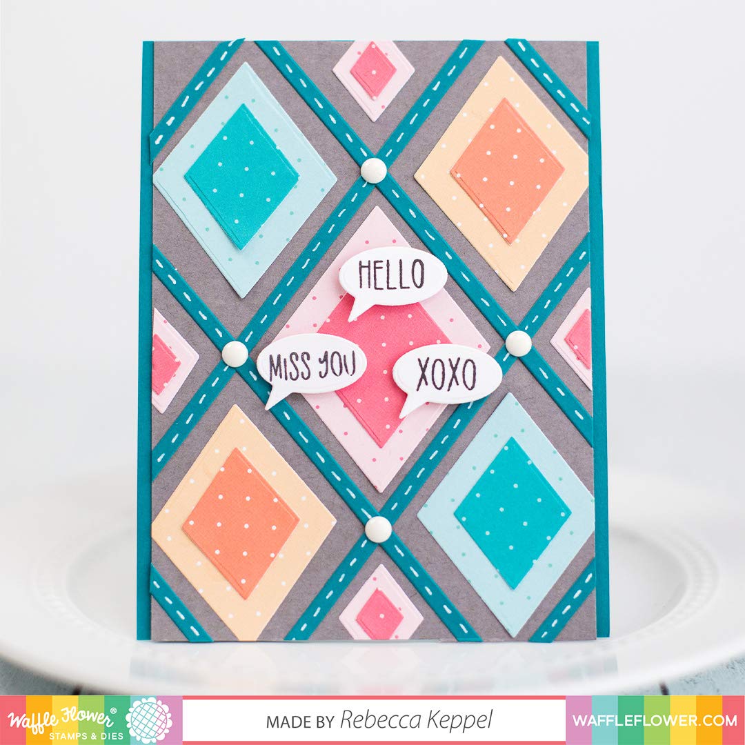 Nesting Diamonds Die - Geometric Shape Crafting Die for Card Making, Scrapbooking & DIY Projects | Perfect for Waffle Flower Nesting Basics Collection
