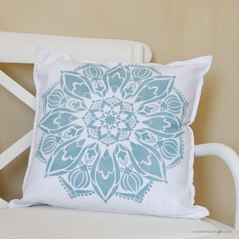 Bhakti Mandala Stencil - Premium Reusable Wall Art Stencil for DIY Home Decor, Yoga Studios & Meditation Spaces