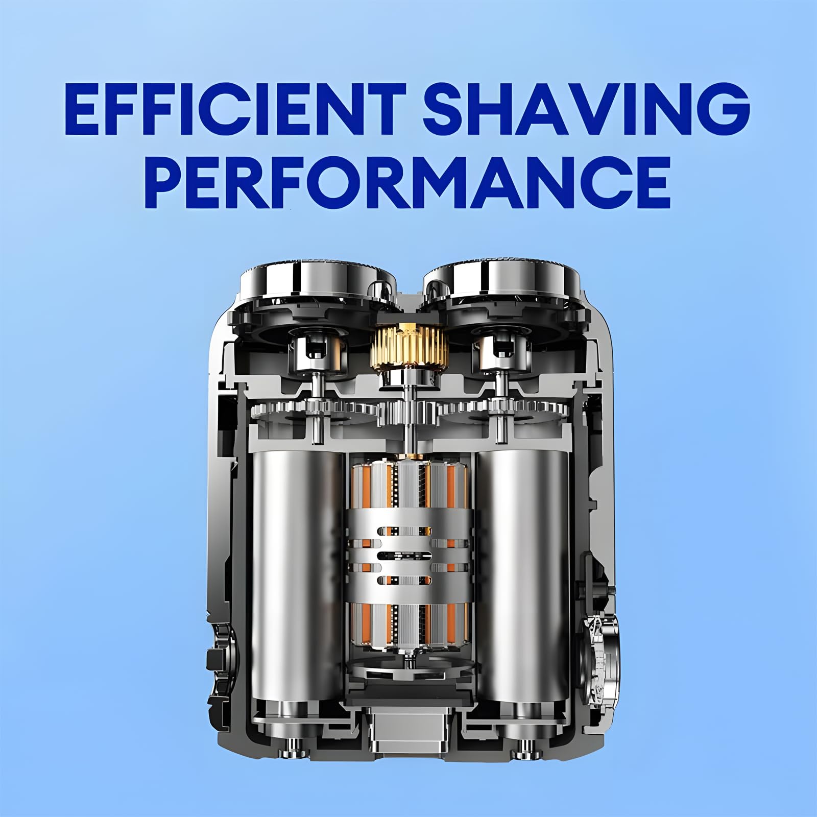 R-12 Mini Portable Electric Beard Shaver - USB Rechargeable Travel Razor with Suitcase Design, One-Button Operation & Long Battery Life for Men - Perfect for Home, Business Trips & On-the-Go Grooming (Blue)