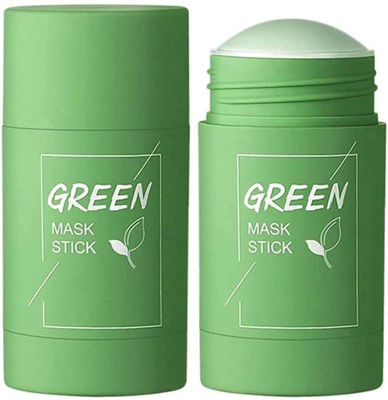 Green Tea Purifying Clay Stick Mask for Kids - Oil Control & Anti-Acne, Portable Cleansing Mud Mask for Face, Detoxifying Facial Treatment (40g) - Perfect for Travel, School & Daily Skincare Routine