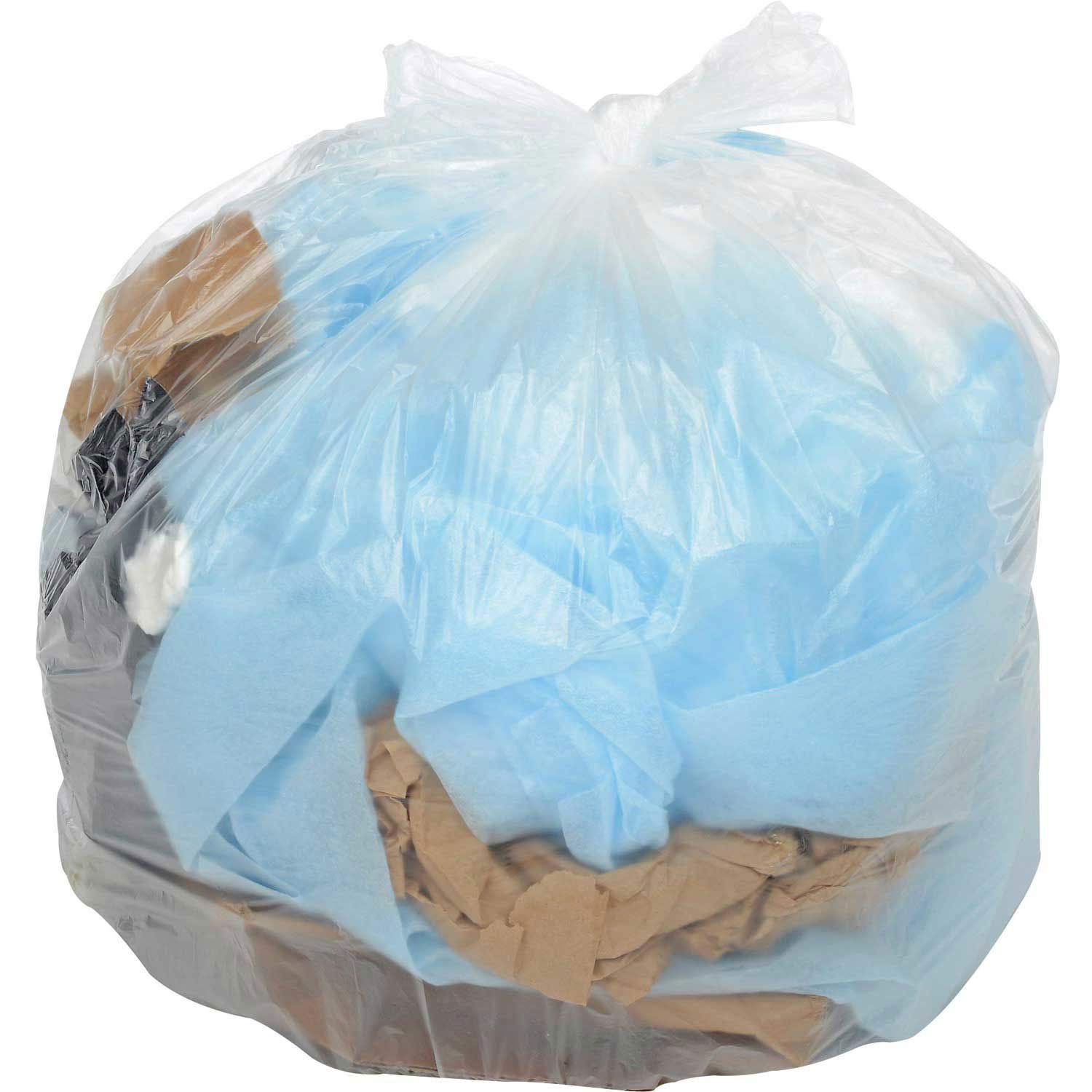 12-16 Gallon Heavy Duty Clear Trash Bags - 1.2 Mil Thick Industrial Strength (250 Bags/Case) - Perfect for Home, Office, Warehouse & Commercial Use