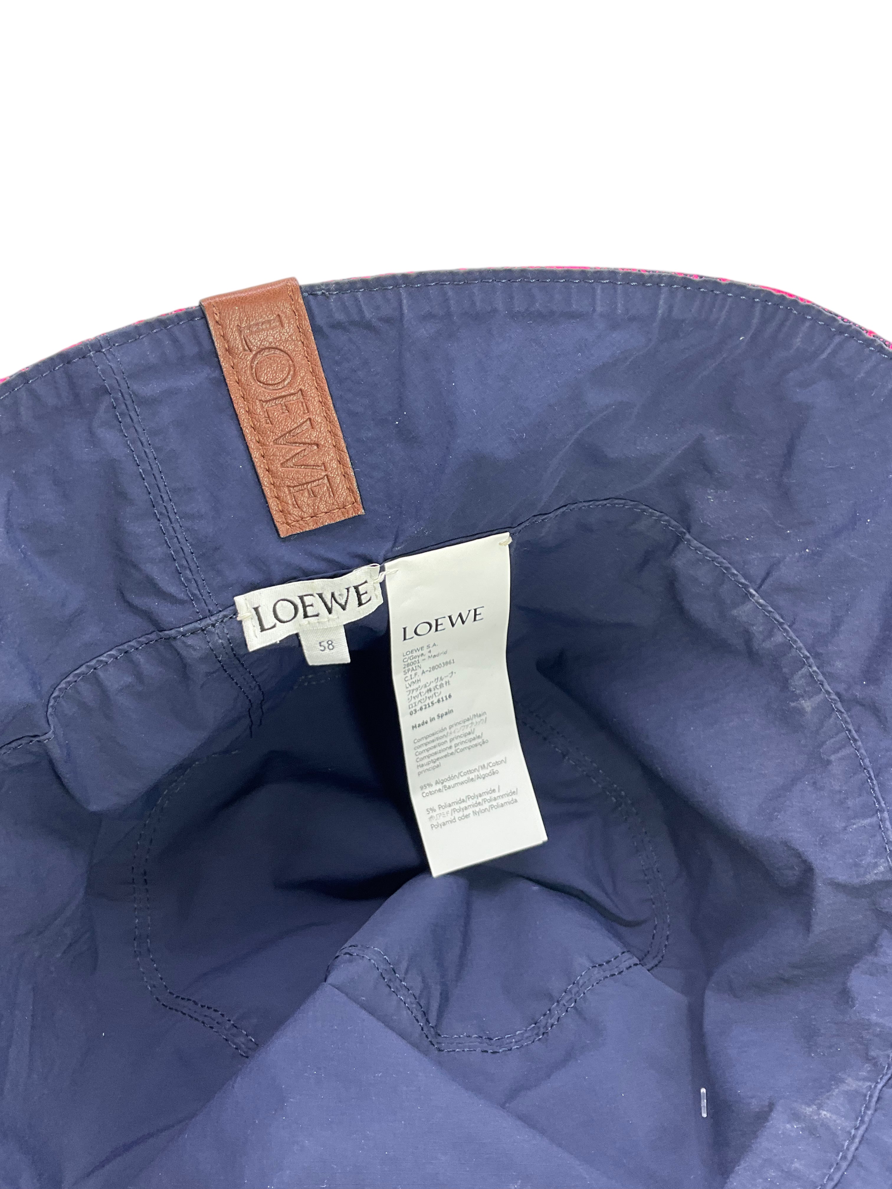 Loewe Printed Logo Bucket Hat for Men & Women - Fashion Sun Hat for Outdoor, Beach, and Summer Activities