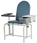 Winco Medical Blood Drawing Chair - Adjustable Phlebotomy Chair with Armrests for Clinics, Hospitals & Labs - Comfortable Patient Exam Chair for Blood Tests & Donations