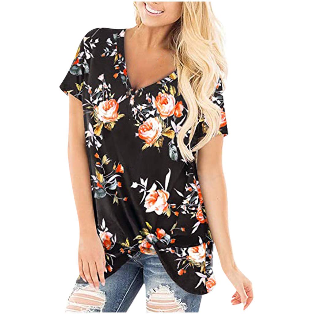 Women's V-Neck Long Sleeve Waffle Knit Pullover Blouse - Loose Fit Warm Casual Tunic Top for Fall & Winter | Cozy Layering, Office Wear, Weekend Outfits