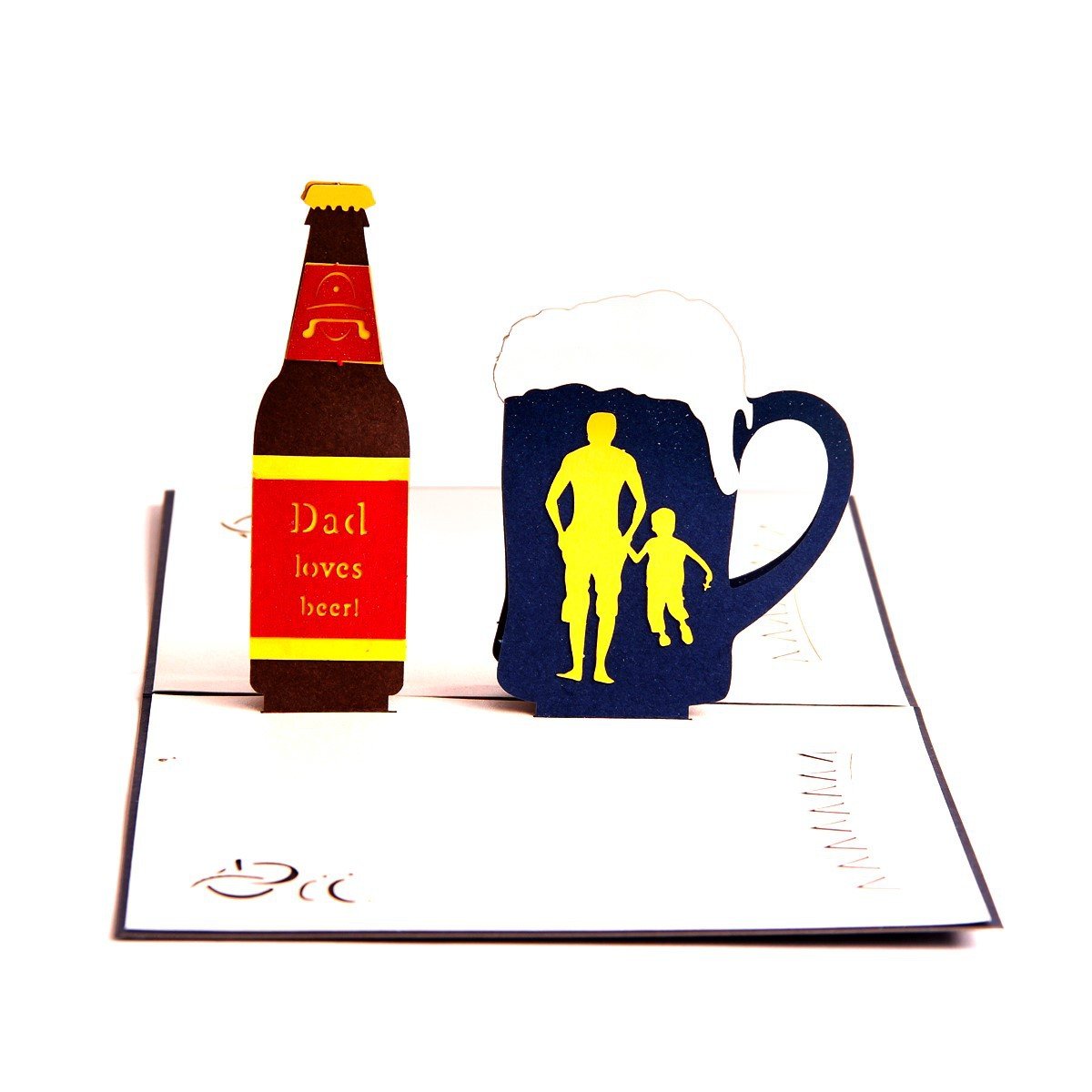 3D Happy Birthday Card for Dad - Funny Father's Day Beer Greeting Card | Perfect Gift for Dad's Birthday, Father's Day & Special Occasions