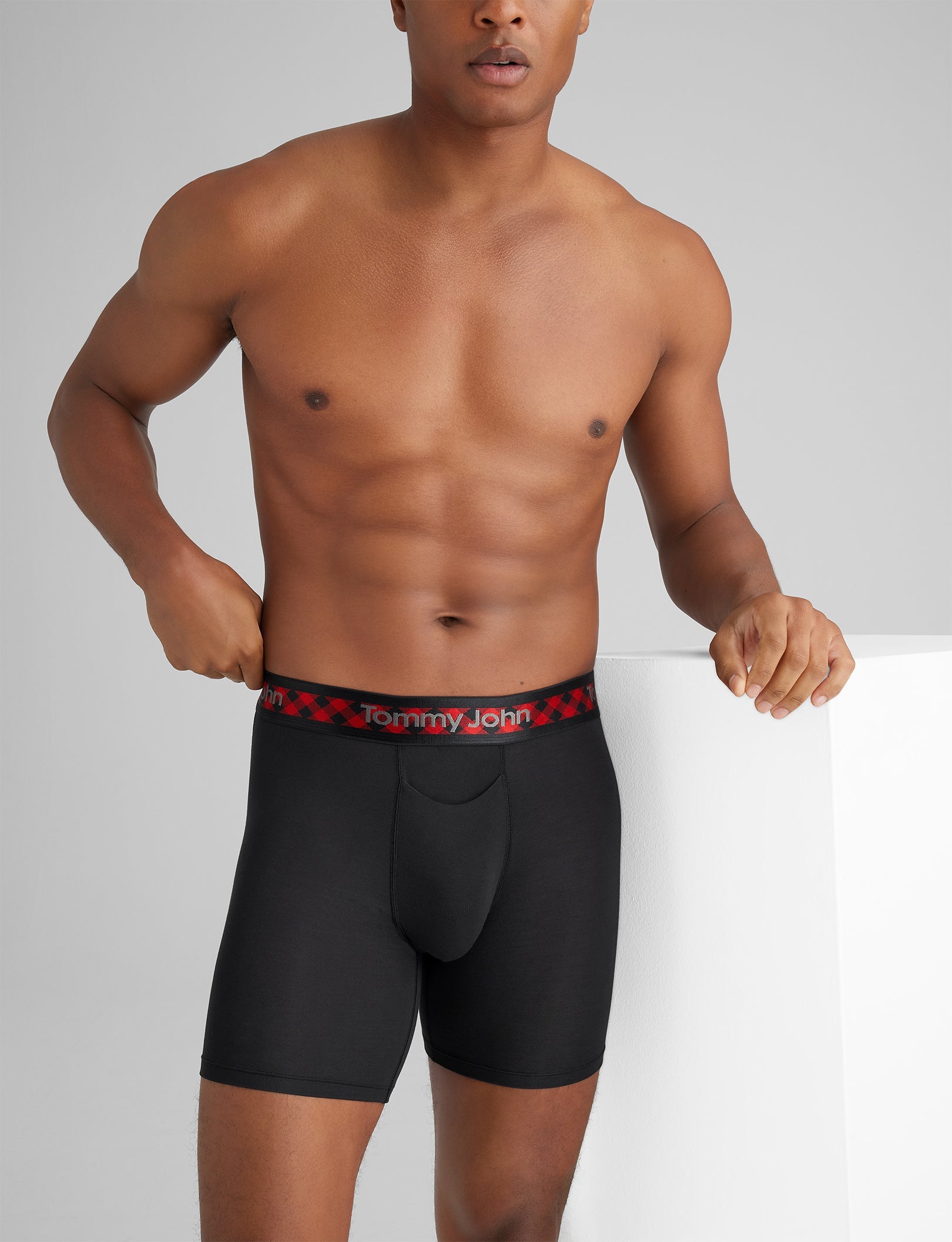 Second Skin Mid-Length Boxer Briefs - 6 Pack - Ultra Soft & Breathable Men's Underwear for All-Day Comfort - Perfect for Workout, Running & Daily Wear