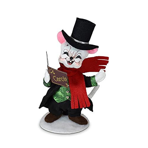 6in Evergreen Caroler Boy Mouse
