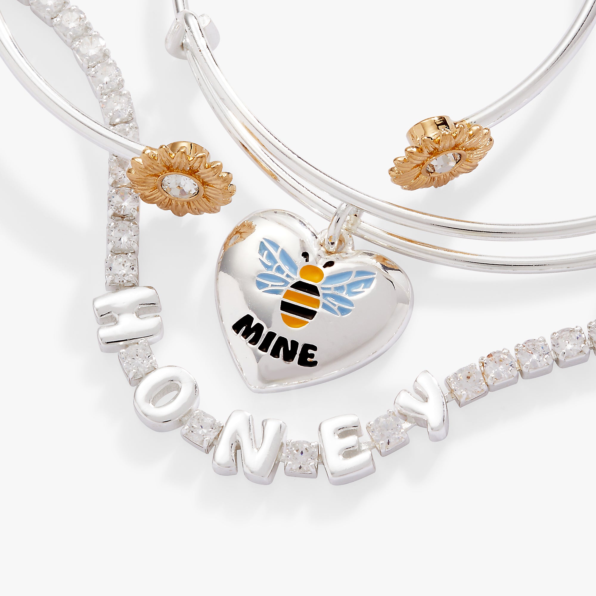 Bee Mine Bracelet Set of 3 - Cute Bee Charm Friendship Bracelets for Women & Teens - Perfect for Gifts, Best Friend Matching Jewelry & Everyday Wear