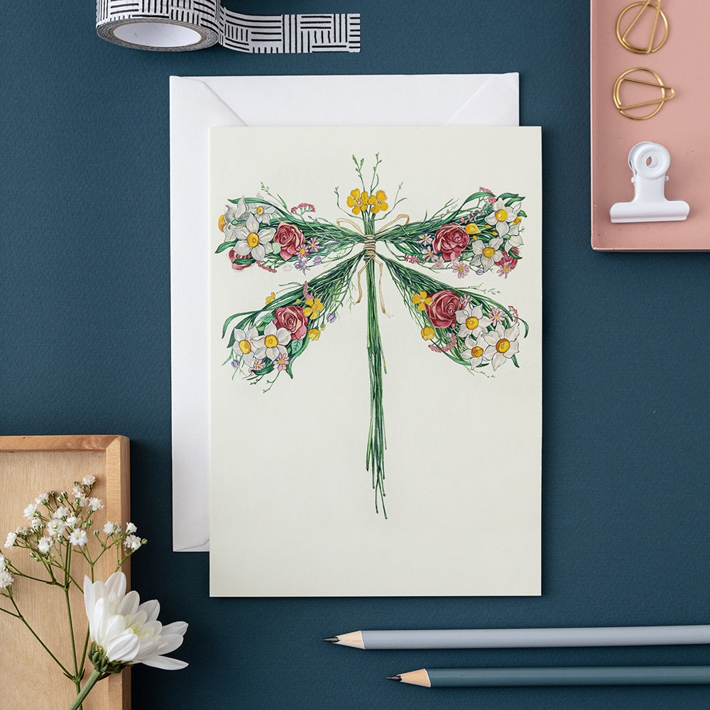 Dragonfly Greeting Card - Elegant Handmade Birthday Card with Watercolor Design - Perfect for Birthdays, Anniversaries & Special Occasions