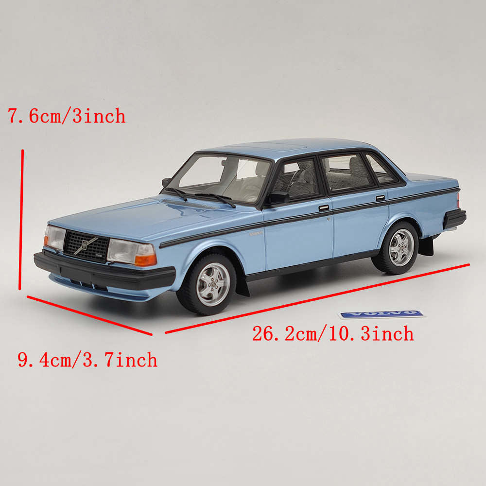 1/18 Scale Volvo 244 Turbo Resin Model Car - Limited Edition Blue Collectible (DNA000135) | Perfect for Car Enthusiasts, Display Collections & Gift Giving