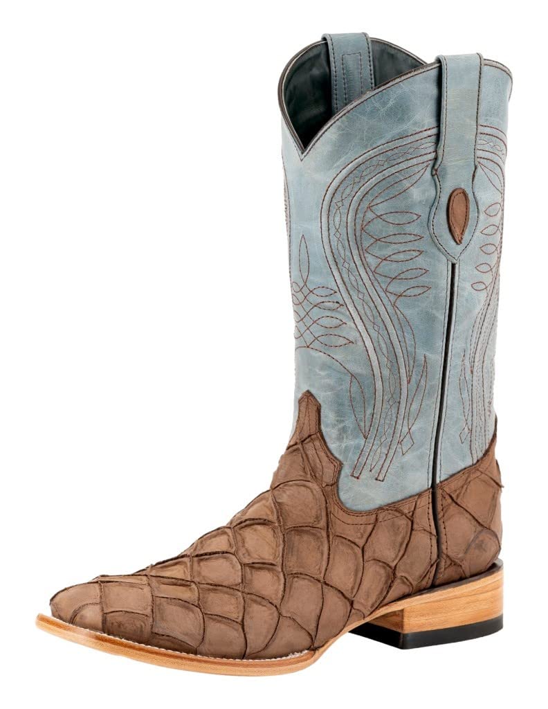 Ferrini Men's Bronco Square Toe Work Boots - Durable Leather Cowboy Boots for Western Riding, Ranch Work & Outdoor Activities