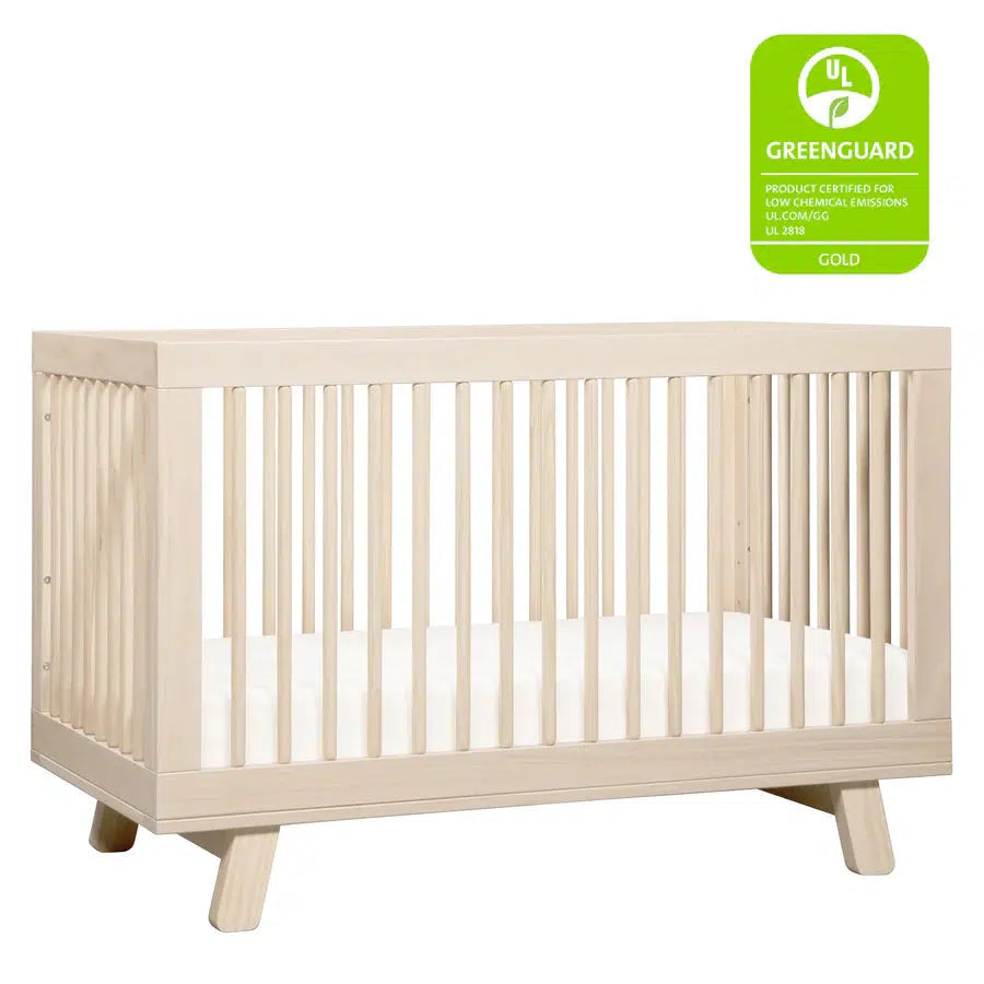 Babyletto Hudson 3-in-1 Convertible Crib in Washed Natural - Modern Nursery Furniture for Newborn to Toddler | Perfect for Small Spaces & Gender-Neutral Nursery Decor