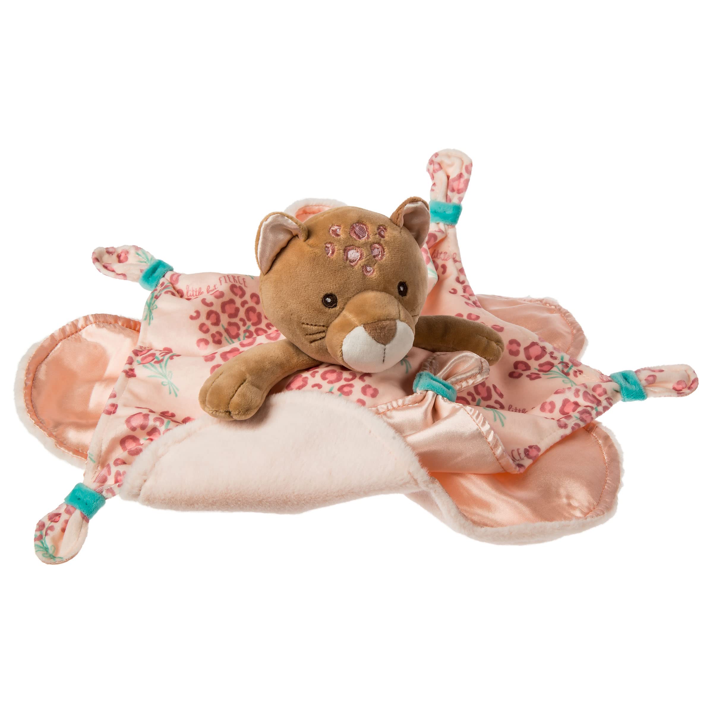 Mary Meyer Stuffed Animal Security Blanket - 13 x 13 Inch Soft Plush Leopard Blanket for Babies & Toddlers | Perfect for Nap Time, Bedtime & Comfort