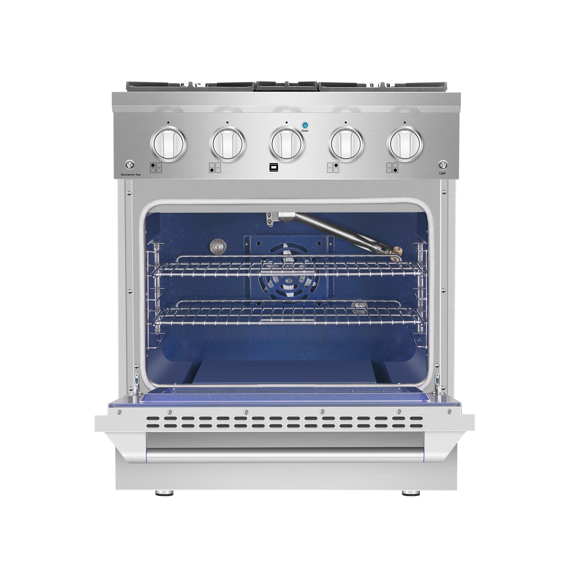 Empava 30 Inch Stainless Steel Pro Style Freestanding Gas Range - 30GR07 | Professional Kitchen Appliance for Home Chefs & Cooking Enthusiasts | Perfect for Baking, Roasting & Stovetop Cooking