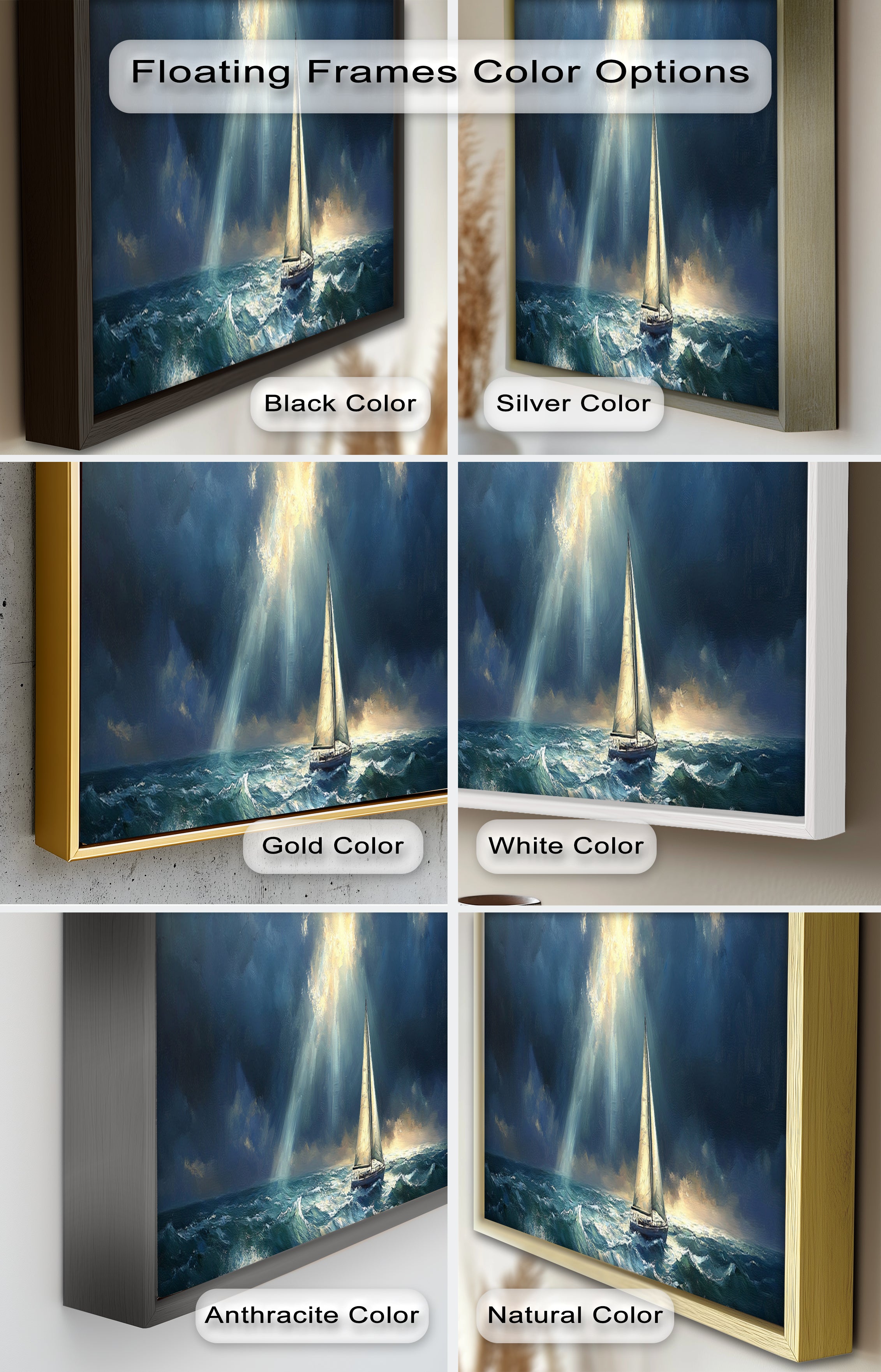 Beacon of Hope - Handmade Oil Painting of Boat at Sunset for Home Decor, Office Wall Art, and Gift Ideas