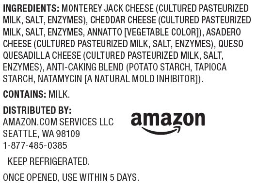 Happy Belly Shredded Mexican Four Cheese Blend - 32 oz Pack | Authentic Mexican Cheese for Tacos, Nachos & Quesadillas | Perfect for Family Dinners & Party Snacks