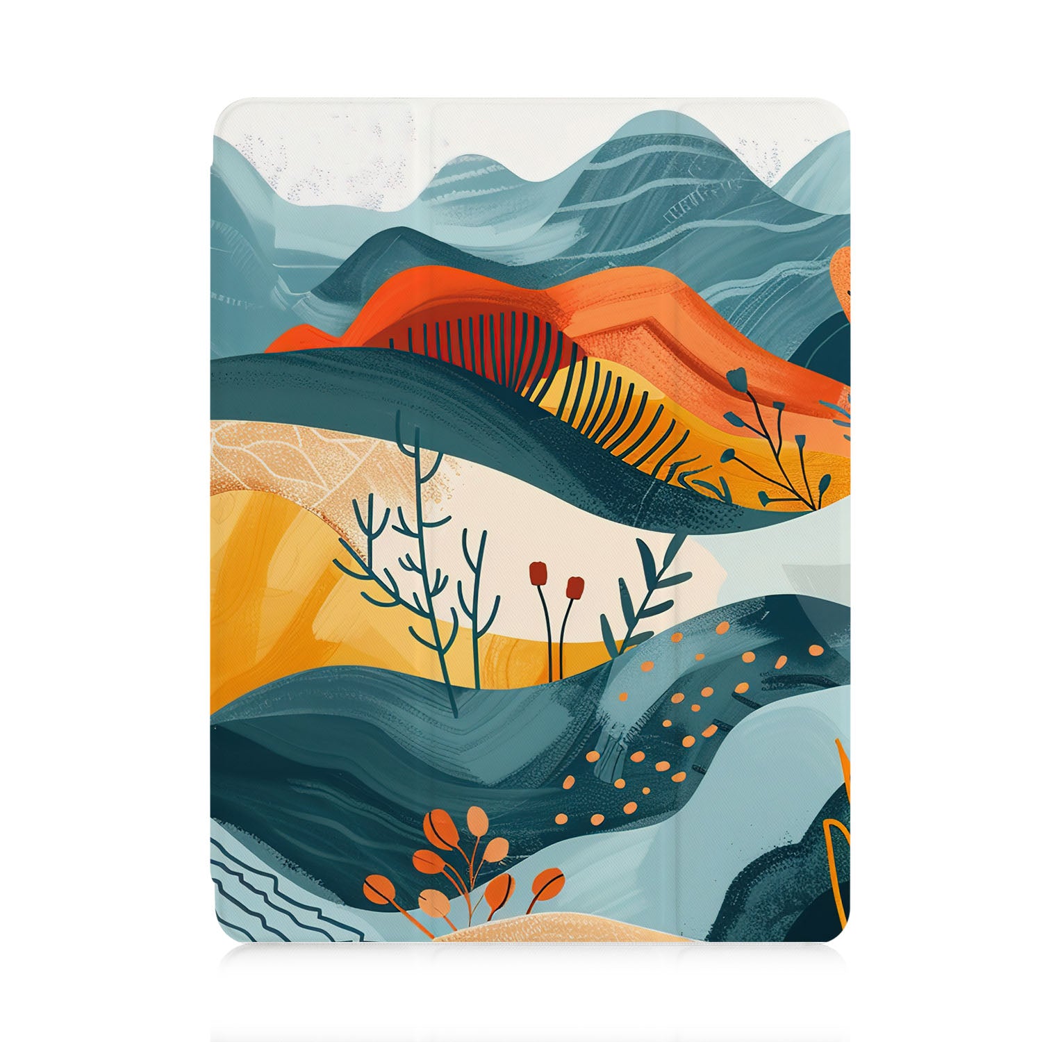Colorful Mountain iPad Trifold Case - Slim Protective Cover with Auto Sleep/Wake for iPad 10.2/9.7 Inch - Perfect for Work, School & Travel