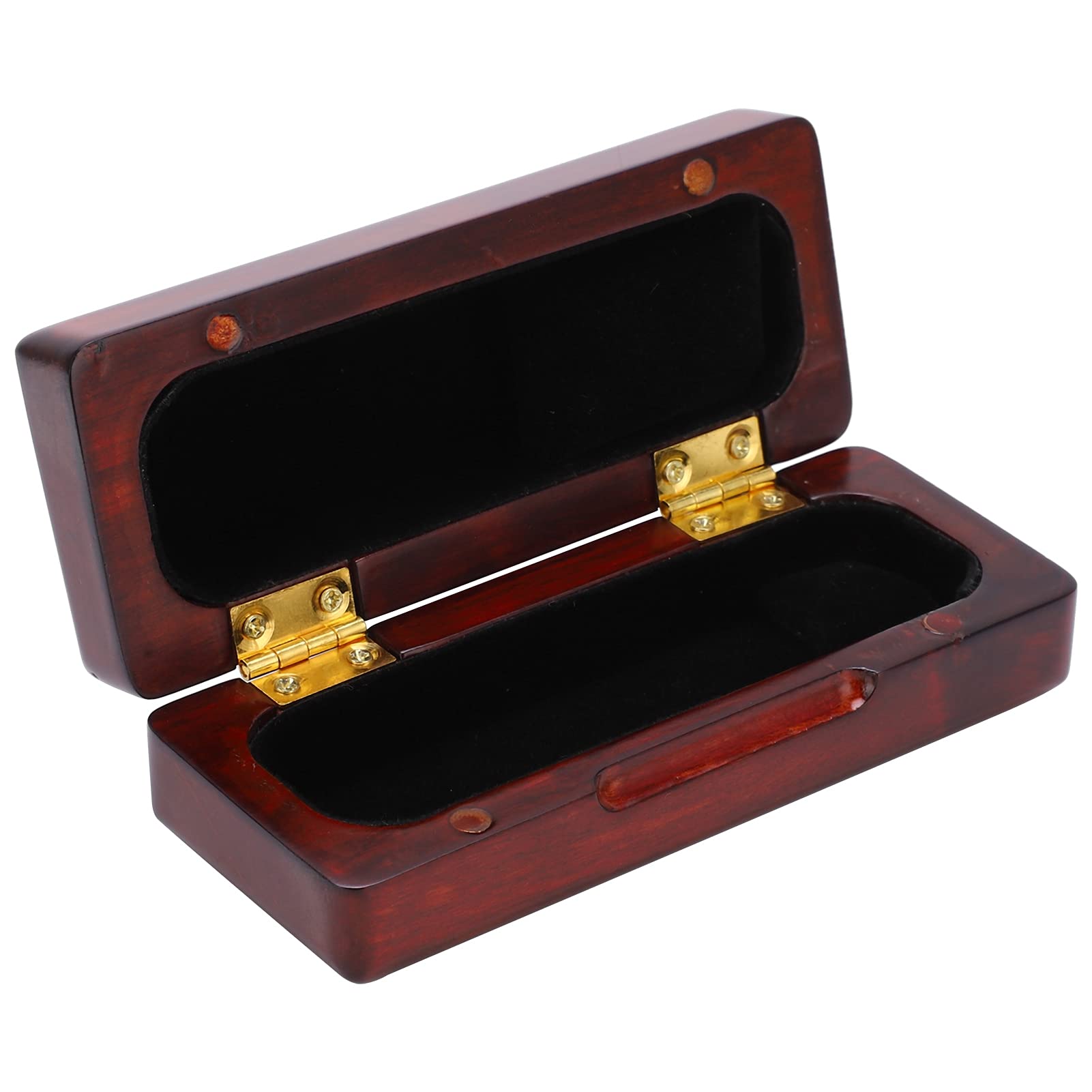 Premium Saxophone Reed Case - Solid Wood Mouthpiece Box & Wooden Holder for Saxophone & Clarinet Reeds (Mahogany) | Perfect for Musicians, Band Practice & Instrument Protection