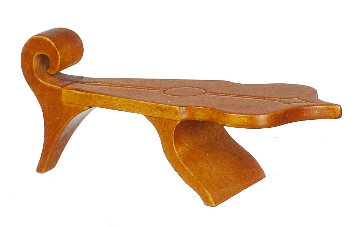Melody Jane Dollhouse Whimsical Walnut Coffee Table - JBM Miniature Living Room Furniture for 1:12 Scale Dollhouse - Perfect for Dollhouse Decor, Collectors & Miniature Enthusiasts