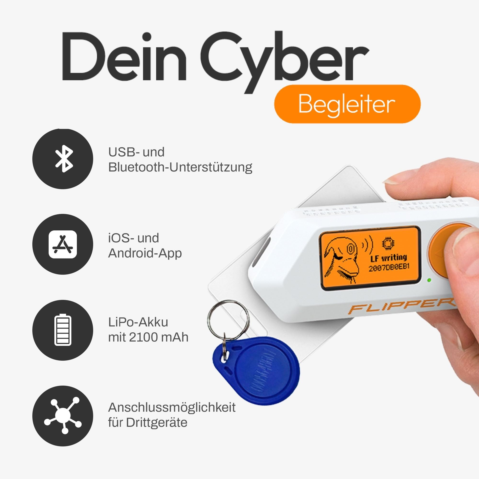Flipper Zero - Multi-functional Hacking & Security Tool for Penetration Testing, RFID Cloning & More | Perfect for Ethical Hackers, IT Professionals & Cybersecurity Enthusiasts