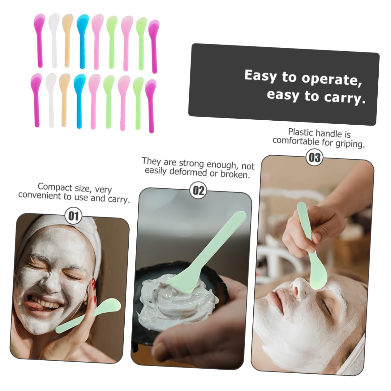 NOLITOY 150pcs Makeup Tools Set - Facial Mask Mixing Spoons, Face Cream Spatula Scraper - Non-Deformable for Creams & Cosmetics - Perfect for DIY Skincare, Salon & Home Beauty Routines