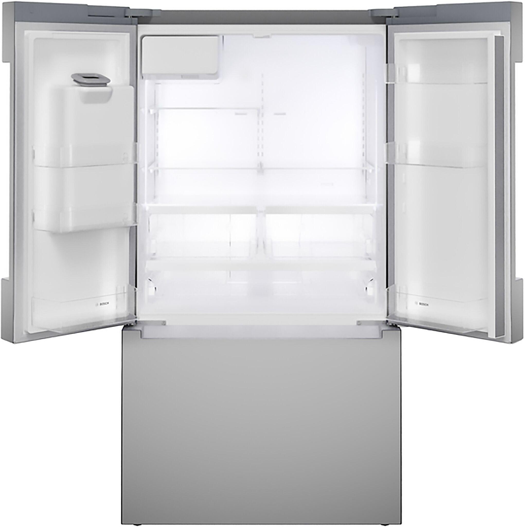 Bosch 100 Series 22 Cu. Ft. French Door Refrigerator with Fingerprint Resistant Stainless Steel - B36CD10ENS - Perfect for Modern Kitchens and Open-Concept Homes