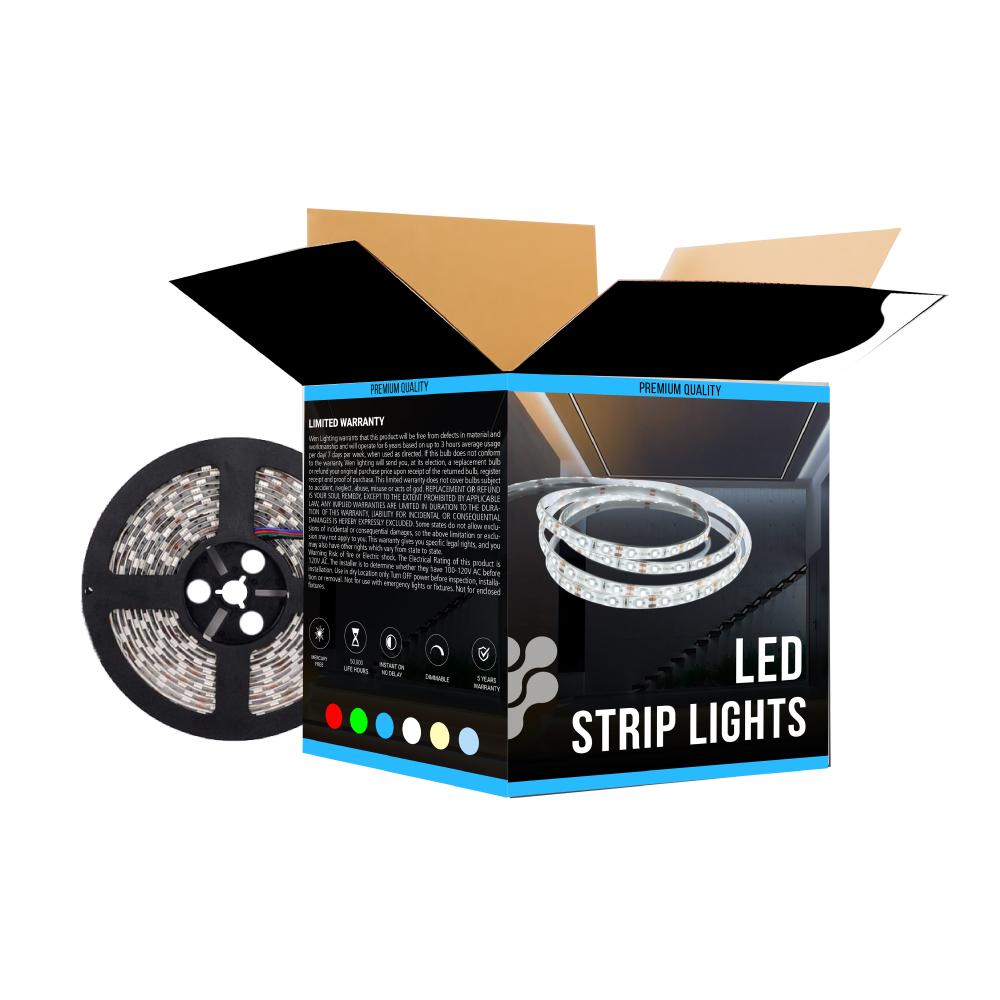 12V LED Strip Lights - High CRI 95+, IP20 Waterproof, 378 lm/ft Brightness, 3000K/4000K/6500K Color Temperature, Dimmable for Home, Kitchen, Bedroom, and Office Lighting