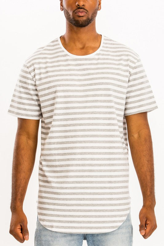 Stylish Striped Elongated T-Shirt for Women | Trendy Oversized Fit | Perfect for Casual Outfits, Layering & Everyday Wear