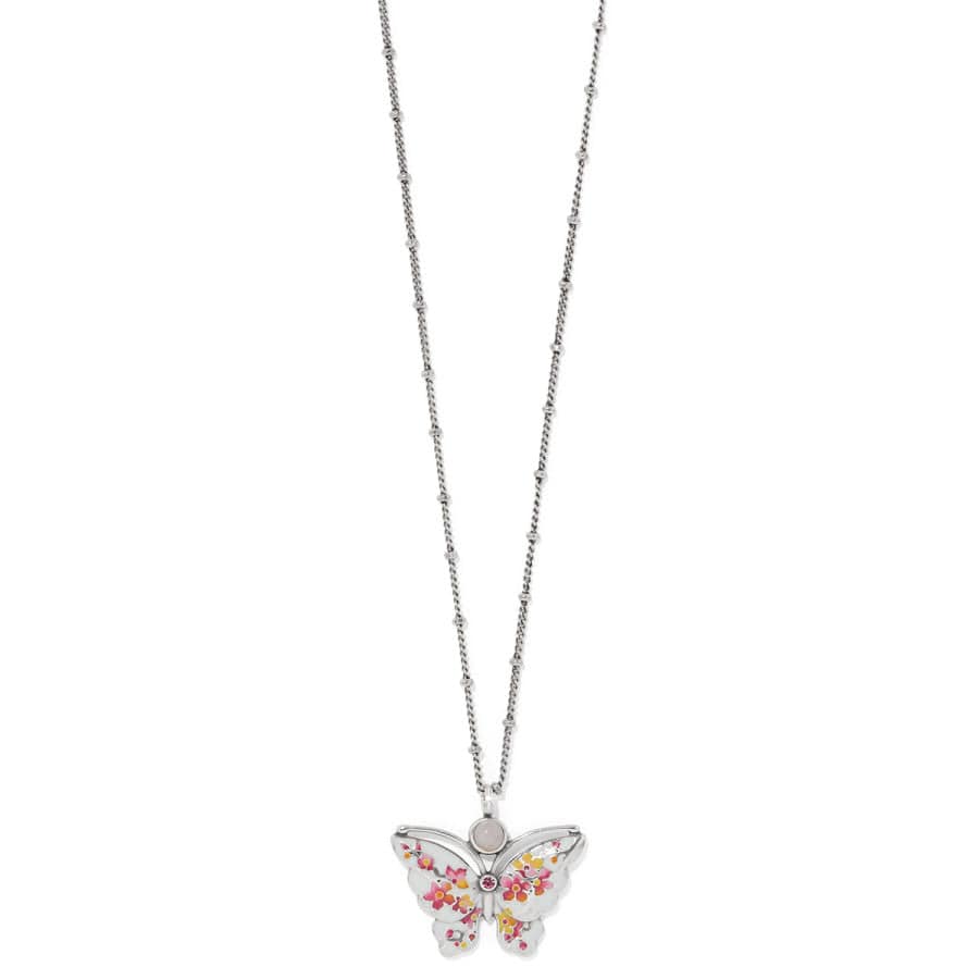 Kyoto In Bloom Sakura Petite Butterfly Necklace - Delicate Japanese Cherry Blossom Jewelry for Women, Gift for Her, Perfect for Spring & Wedding Occasions