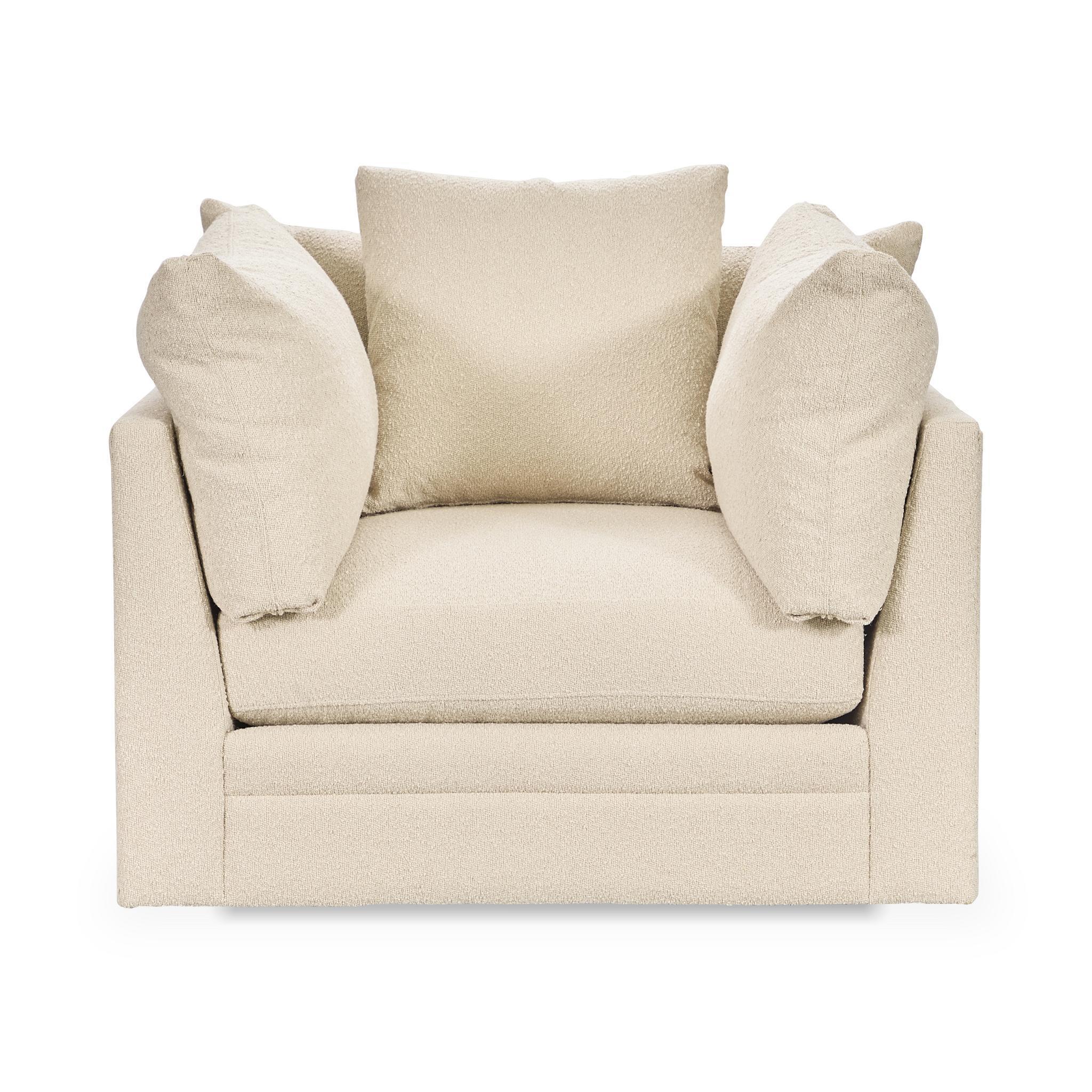 Audrey Upholstered Swivel Chair - 360° Rotating Lounge Chair with Padded Seat for Living Room, Office & Reading Nook - Modern Comfortable Accent Chair for Home Decor