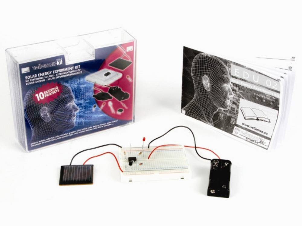 Velleman EDU02 Solar Energy Experiment Kit for Kids - STEM Learning Toy, DIY Solar Power Science Project - Perfect for Classroom, Home Education & Science Fairs