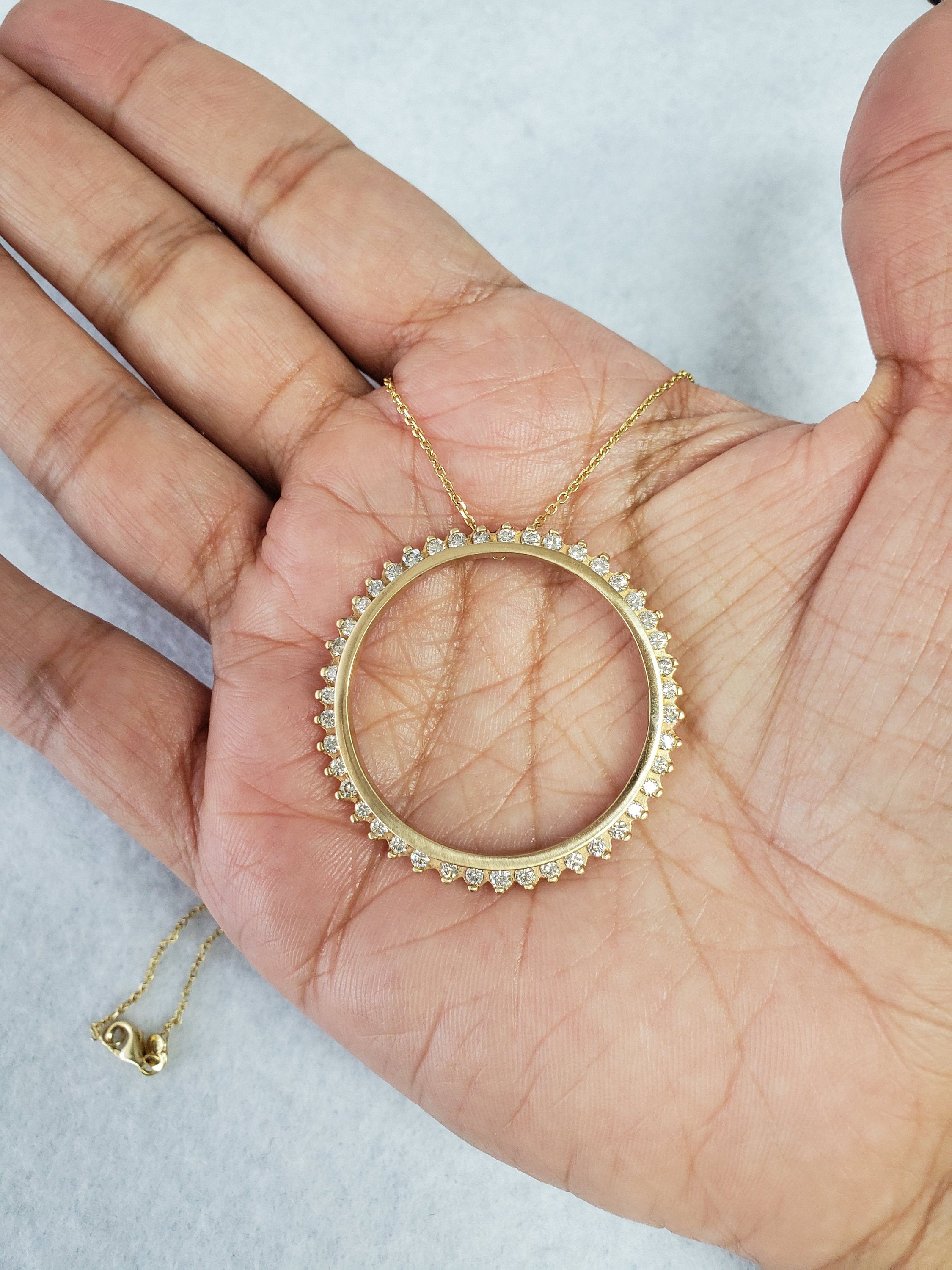 1.22cttw Circle of Life Diamond Pendant in 14k Yellow Gold - Elegant Jewelry Gift for Women, Perfect for Anniversaries, Birthdays & Special Occasions