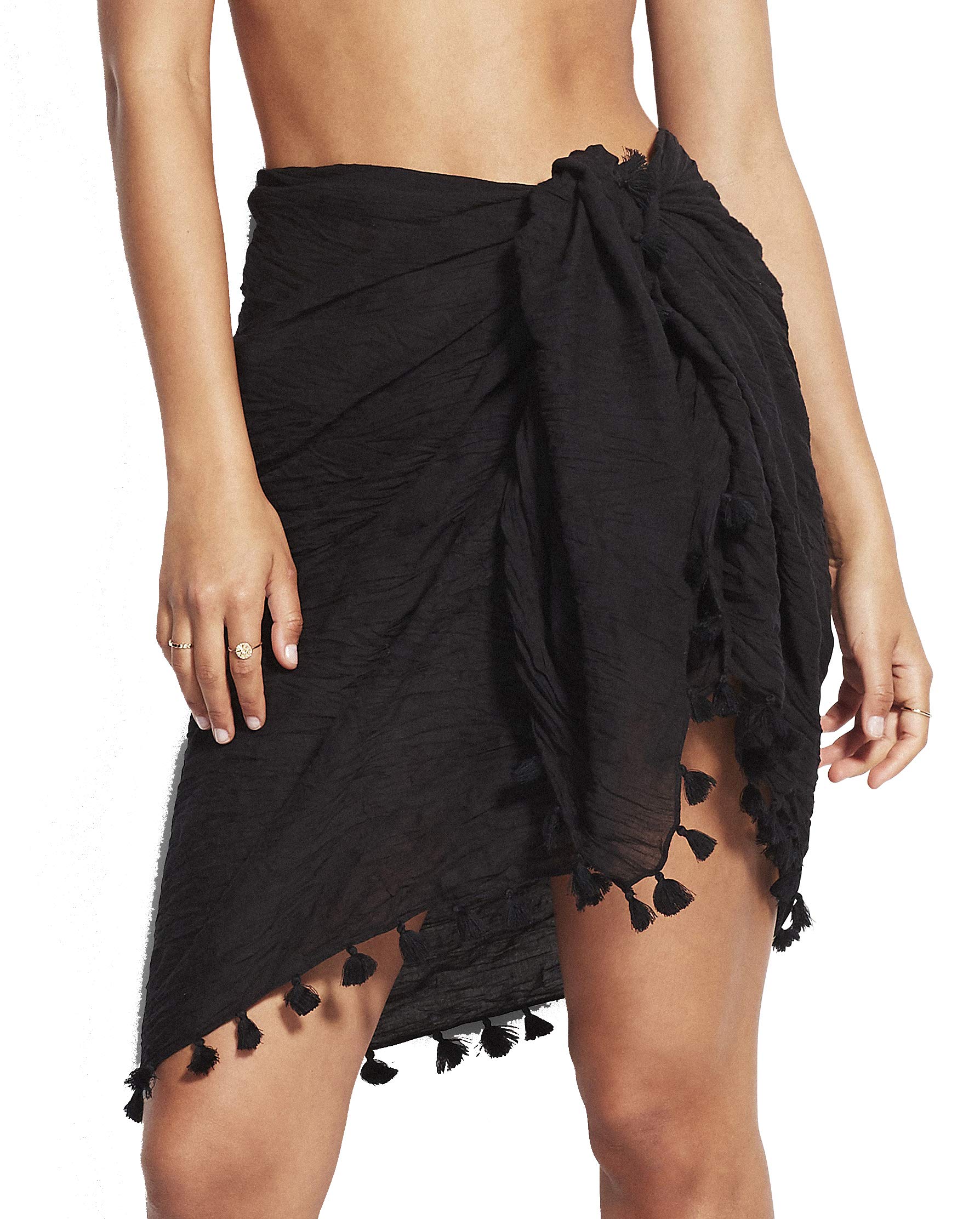 Seafolly Women's Cotton Gauze Sarong Cover Up - Lightweight Beach Wrap, Swimsuit Cover, Summer Fashion for Pool, Vacation & Tropical Getaways