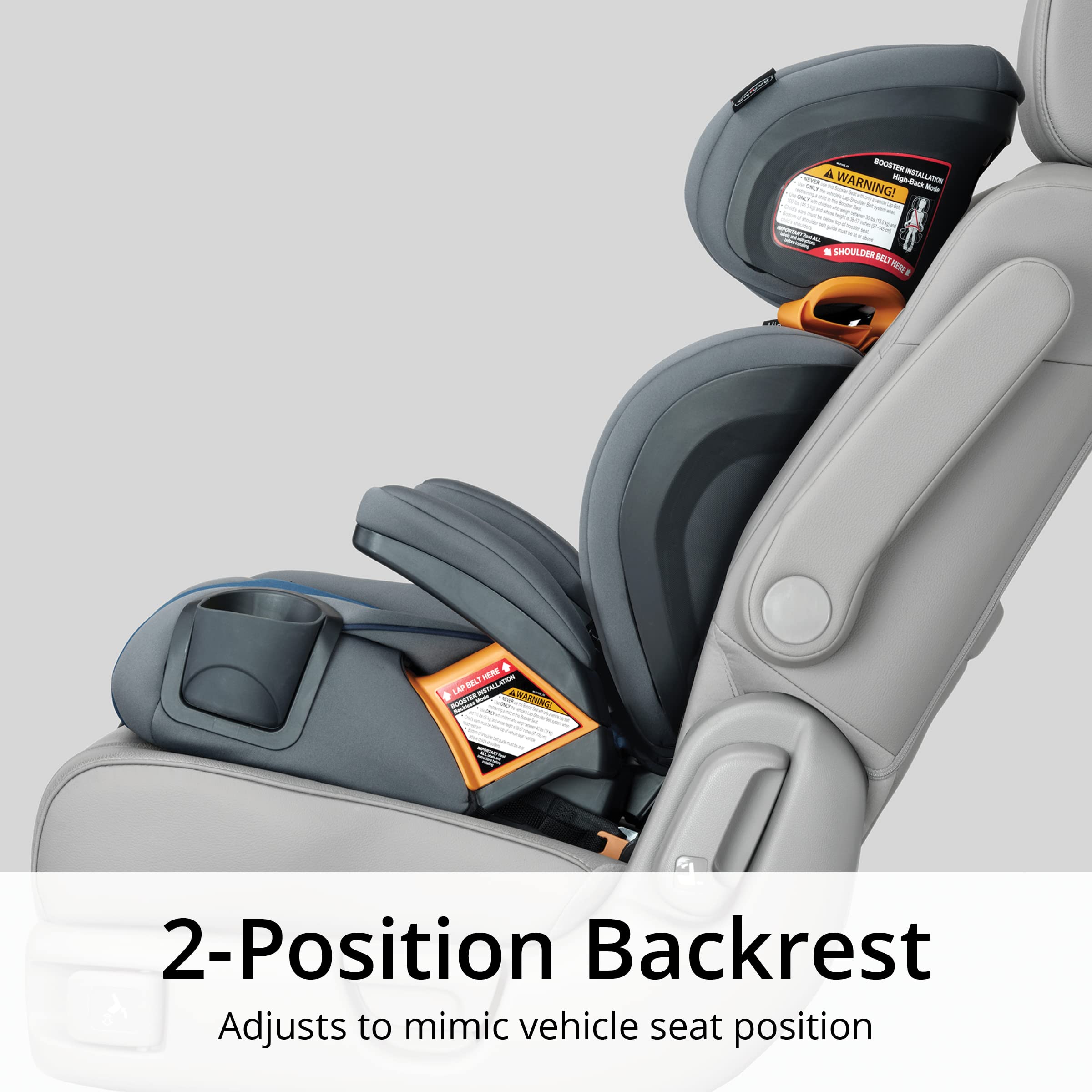 Chicco KidFit ClearTex Plus 2-in-1 Belt-Positioning Booster Car Seat - Backless & High Back Convertible for Kids 4+ Years (40-100 lbs) | Lilac Purple | Safe & Comfortable for School, Travel & Road Trips
