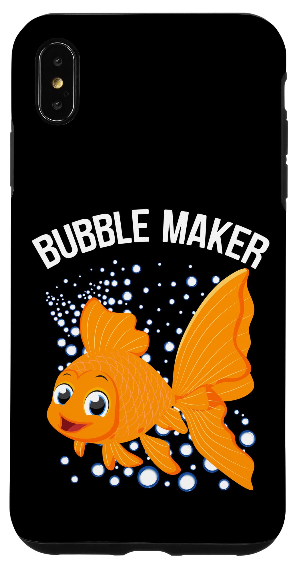 iPhone XS Max Bubble Maker Case - Cute Goldfish Design for Pet Lovers
