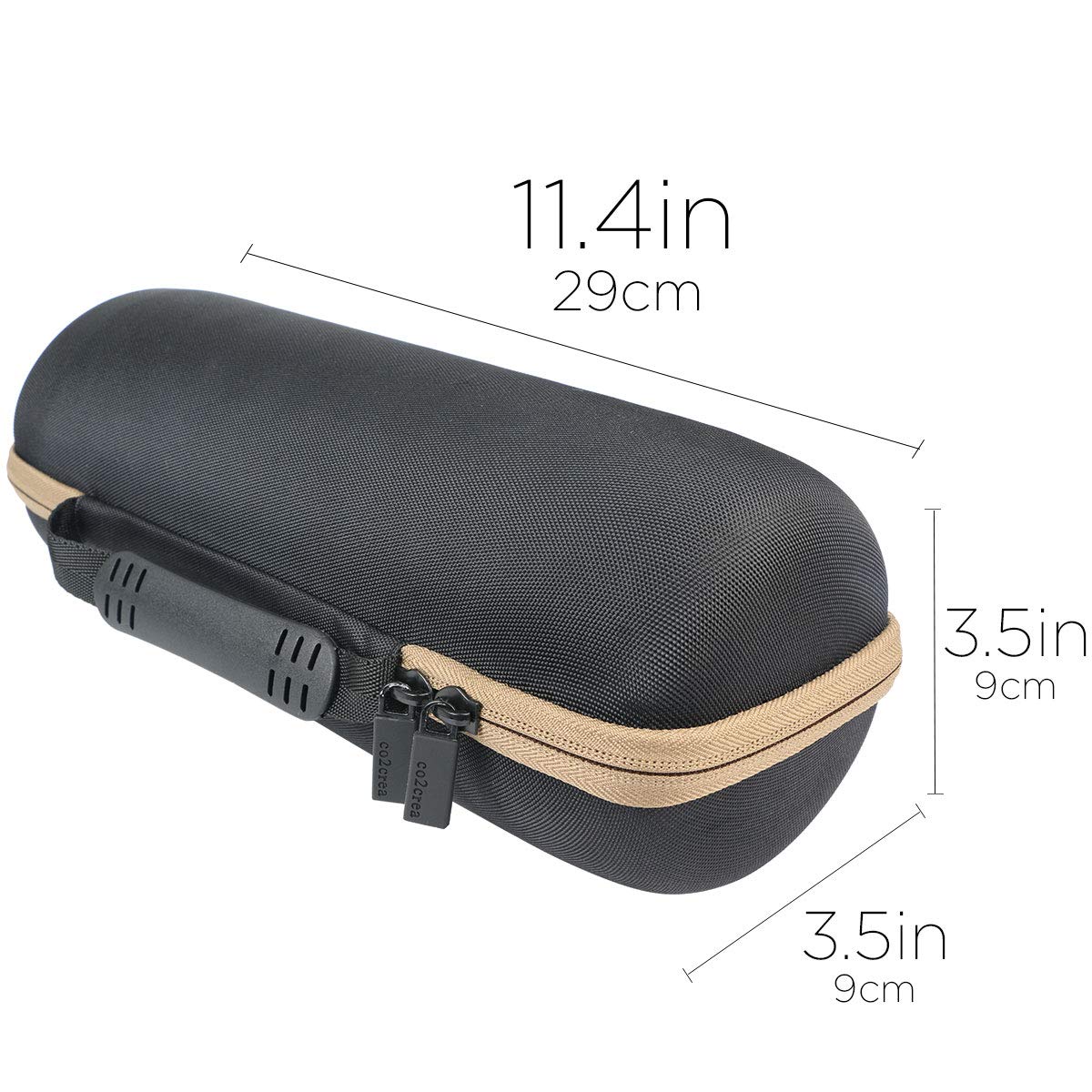 JBL Charge 4/5 Waterproof Bluetooth Speaker Case - CO2CREA Portable Protective Cover with Sand Zipper (Black) | Perfect for Outdoor Adventures, Beach Trips & Travel Protection