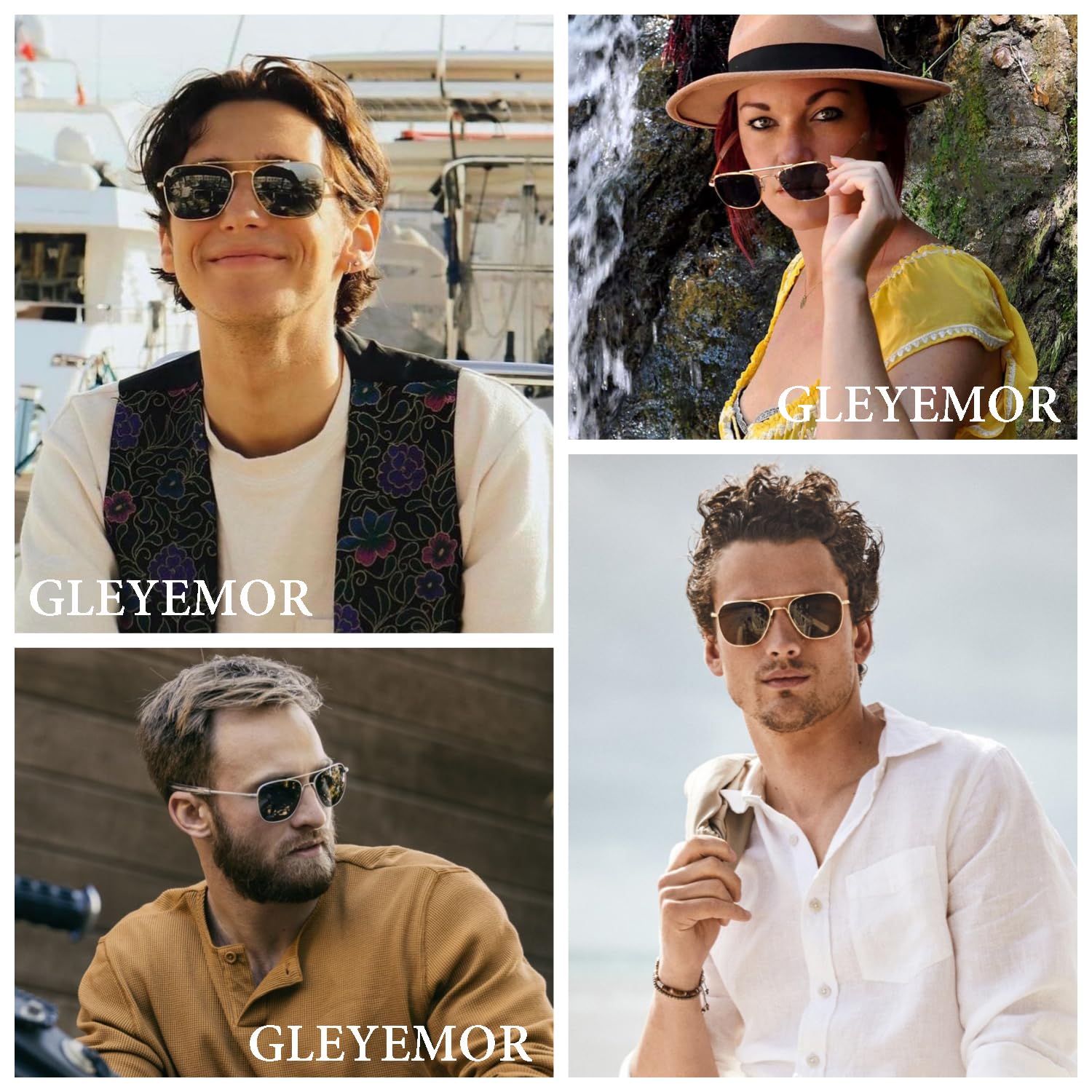 Polarized Aviator Sunglasses for Men - Retro Military Style Square Shades with UV Protection - Perfect for Driving, Outdoor Sports & Fashion Accessories